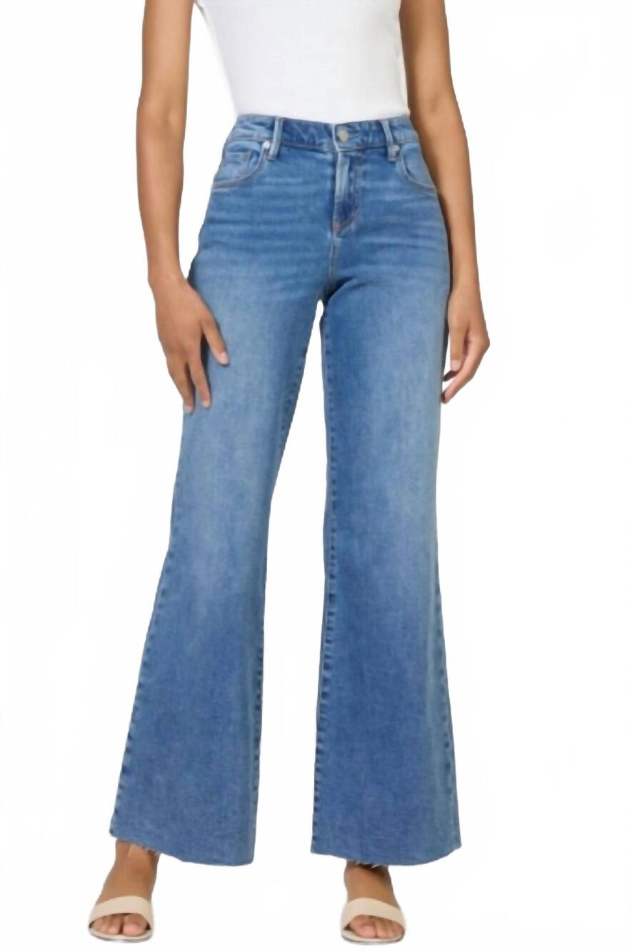 NEW DEAR JOHN DENIM micah mid rise wide leg jeans in skagway